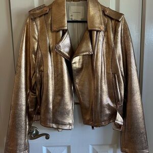Anthropologie Rose Gold Metallic Women's Jacket